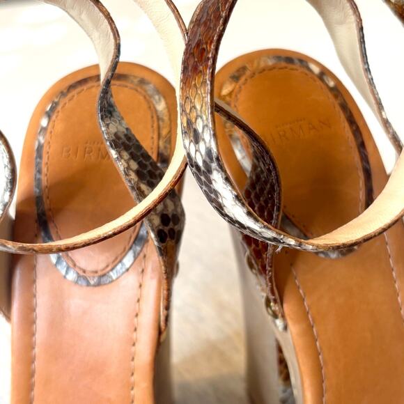 Alexandre Birman Exotic Crocodile Print Open Toe Platform Sandals US Size 9 - Picture 11 of 13